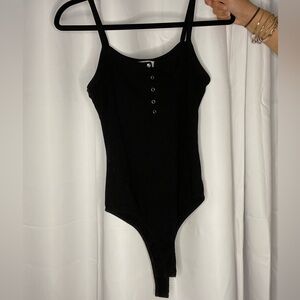 Active USA black button up bodysuit size medium🤍